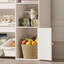 Rangement pour jouets pour enfants avec bibliothèque, 8 bacs amovibles, 4 tablettes ouvertes et 2 armoires de rangement