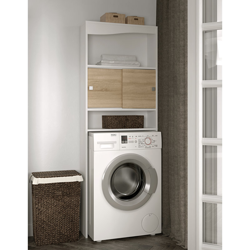 Elzada Over The Toilet Storage, White/Oak