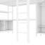 Lit mezzanine en métal blanc avec rangement et bureau, grande taille, garde-robe, peu encombrant, cadre robuste pour garde-robe-792991004
