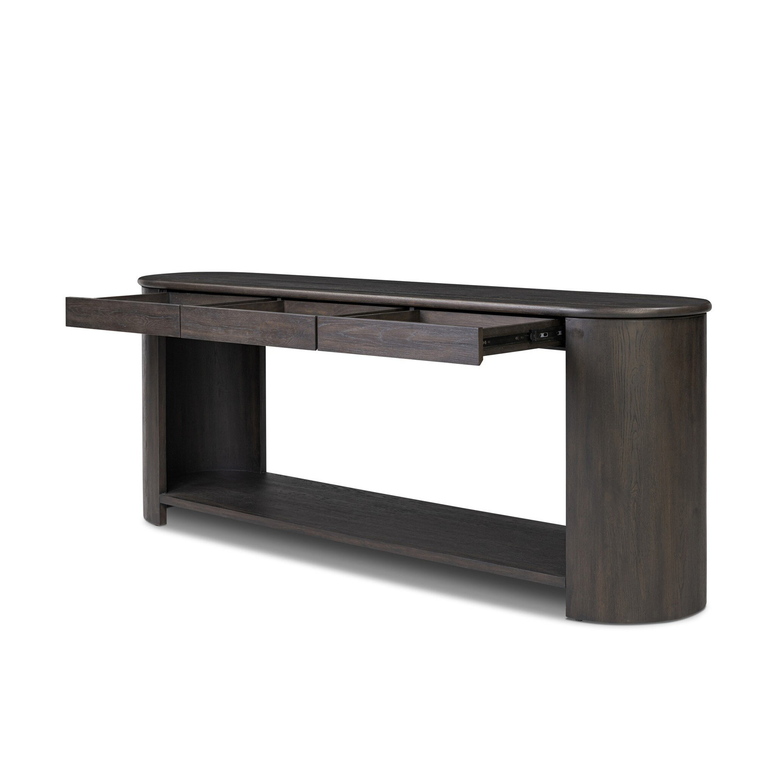 Lovella 79'' Console Table, Smoked Black