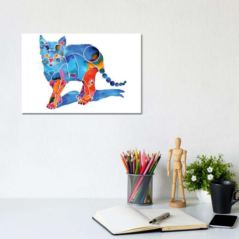 Katie Kitty by Jo Lynch - Wrapped Canvas Gallery-Wrapped Canvas Giclée, 20.32cm H x 30.48cm W