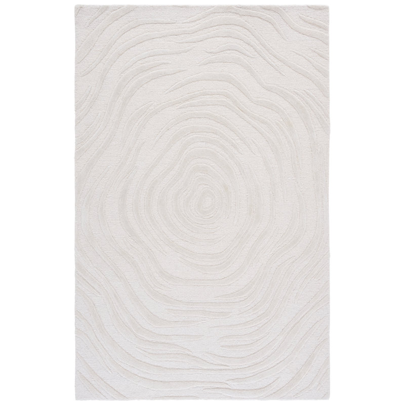 Glamour Hand Tufted Wool; Viscose; Cotton Abstract Indoor Rug, Rectangle 9' x 12'