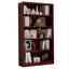 Bibliothèque grise pour bibliothèque de bureau à 5 tablettes de 60 pouces de hauteur pour bibliothèque de salon moderne à 5 niveaux-1733094908-1733094907