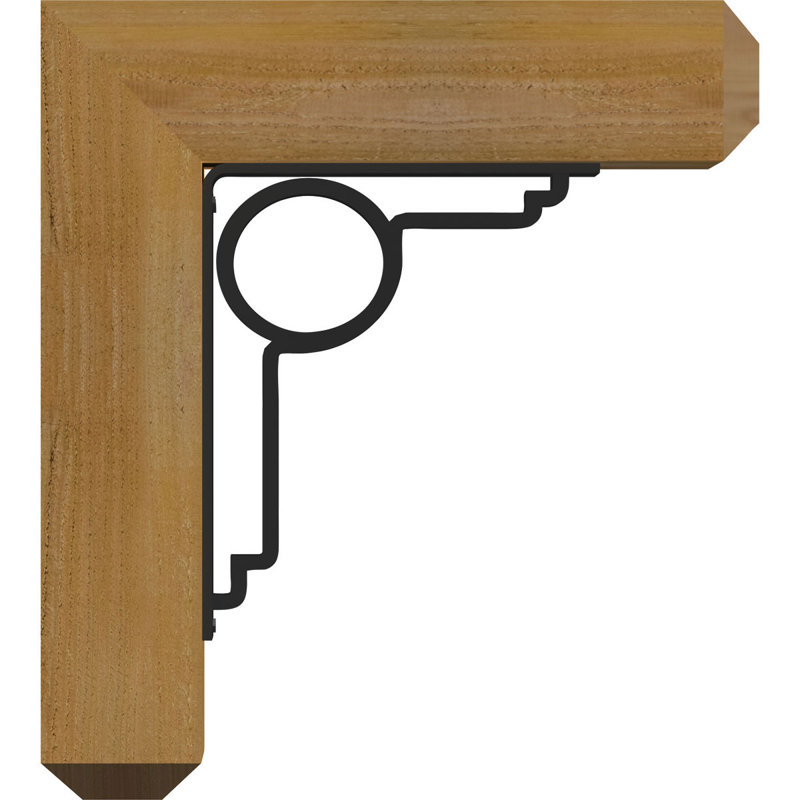 Maria 4" Triple Brace Craftsman Ironcrest Bracket, 20"H x 18"D, 3 1/2"W x 4"T Western Red Cedar (Smooth)