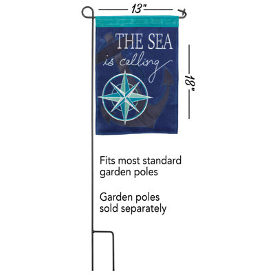 Flag The Sea Is Calling Burlap