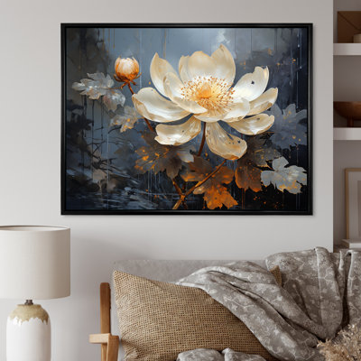 Golden Lotus Tranquility I sur impression sur toile