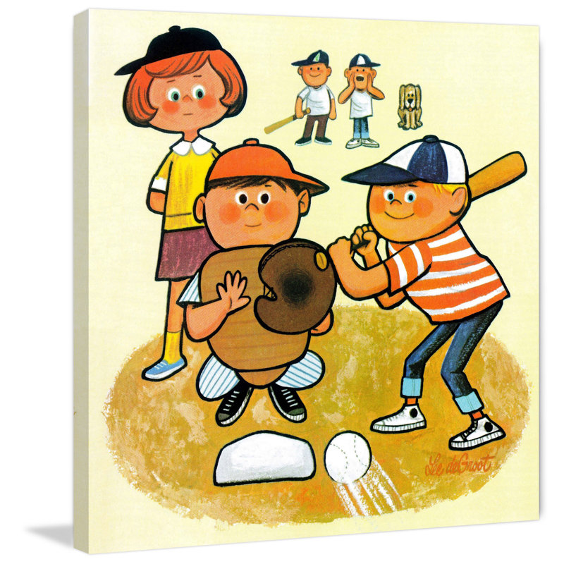 Baseball Team, reproduction encadrée, H 18 po x l 18 po