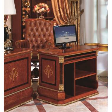 Hondah Solid Wood 70 Inch Modern Dual Sided Storage Executive Desk