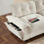 Canapé modulaire de 104 po x 60 po, en forme de L avec accoudoirs multifonctionnels, chargement à deux ports, porte-gobelet, poches de rangement latérales, repose-pieds de rangement mobile, conception capitonnée unique, coussin moelleux, chenille-2068092998