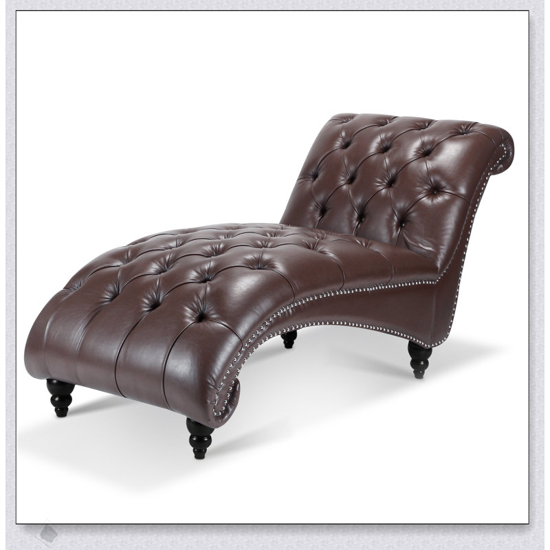 Chaise longue capitonnée sans accoudoirs avec rembourrage en éponge haute densité pour un confort ultime et un design moderne