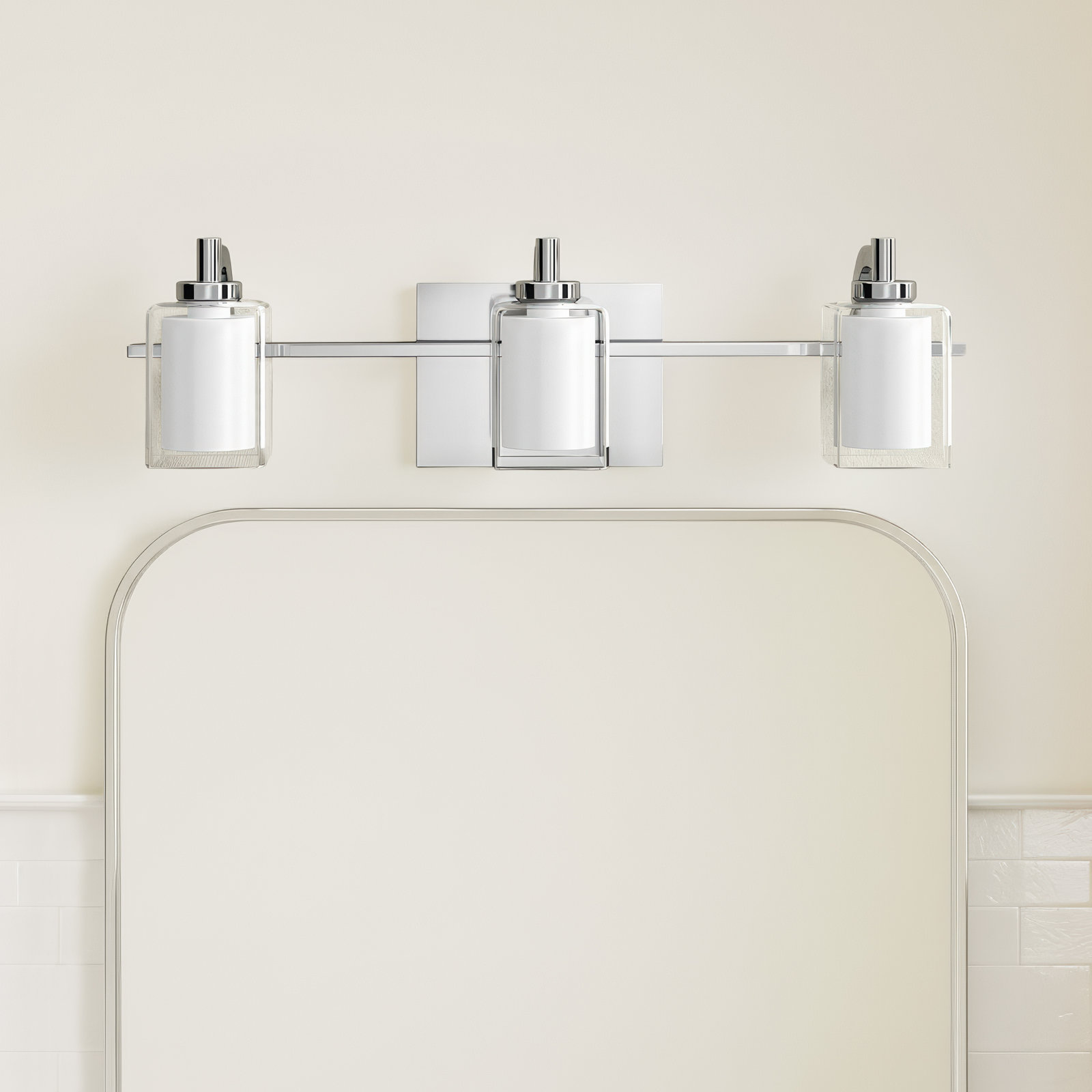 Amberley 3 Light Dimmable Vanity Light, Polished Chrome