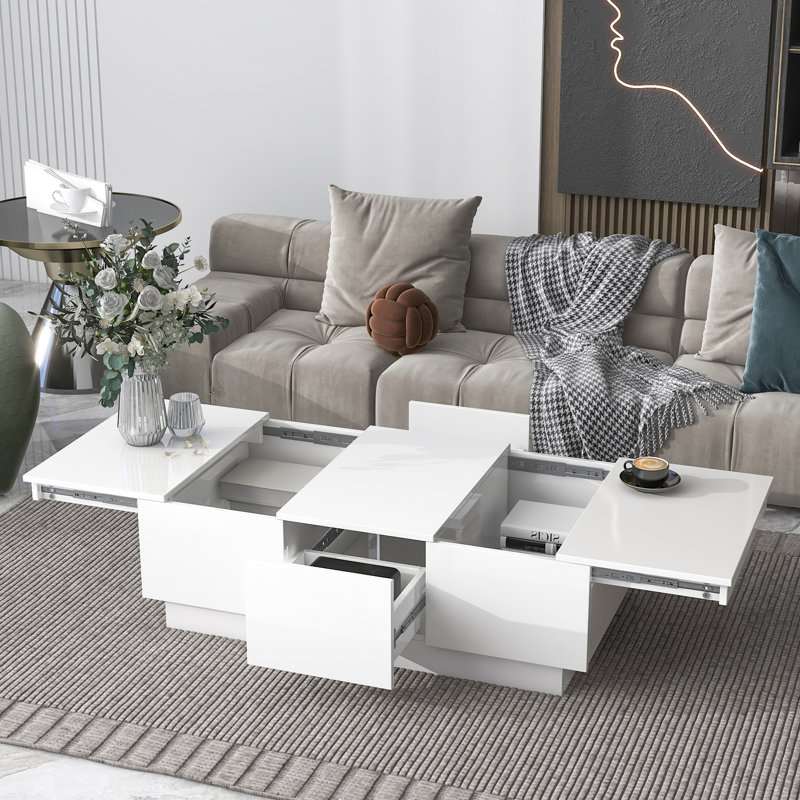 Cadem Single Coffee Table, White