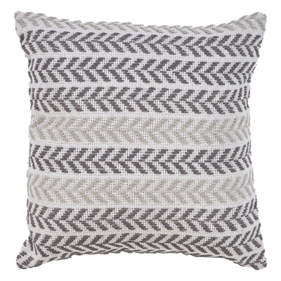 Hand Woven Chevron Square Cotton Throw Pillow