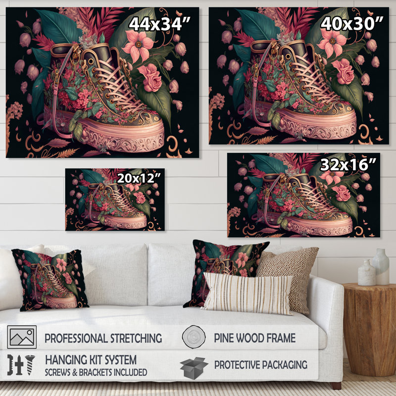 - Art mural sur toile tendance, H 34 po x l 44 po x P 1,5 po, Toile tendue