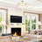 Hickmon 6-Light Semi-Flush with Hammered Water Glass Shade-417447609