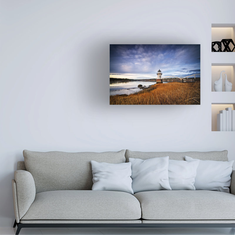 Art mural sur toile tendue - Art mural de Rick Berk «Morning at Double Point» pour le salon, la chambre à coucher ou le bureau - 16 x 24
