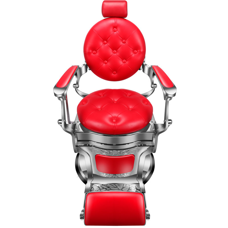 Fauteuil de massage classique barber, Simili cuir rouge