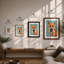 Fox Portrait Modern - Framed Print-972479779-972479781