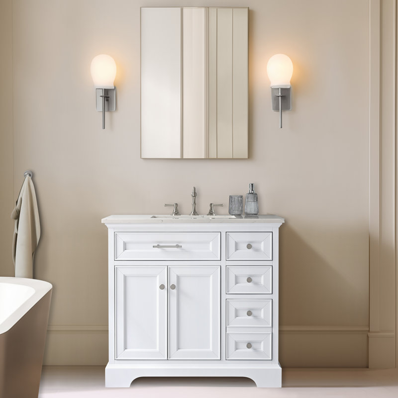 Luken 36" Single Vanity - White