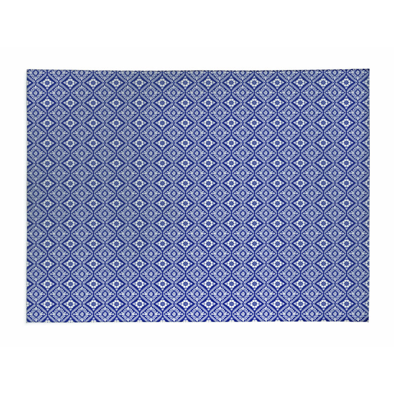 Petit tapis de bureau Talia, L 24 po x P 36 po, Marine