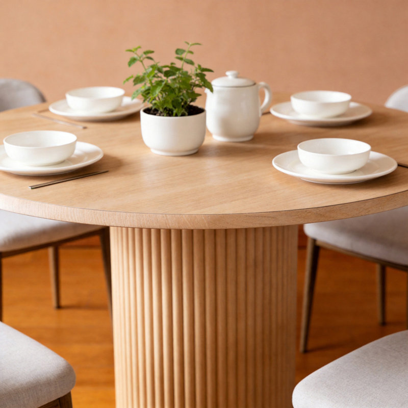 Table de salle à manger, table de voeux ronde, table de cuisine