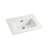 Integrated white ceramic basin
