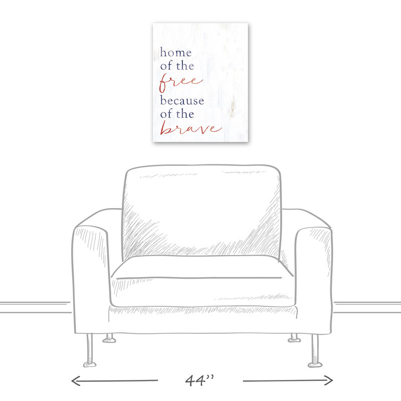 Home of the Free due of the Brave - reproduction d'art sur toile tendue