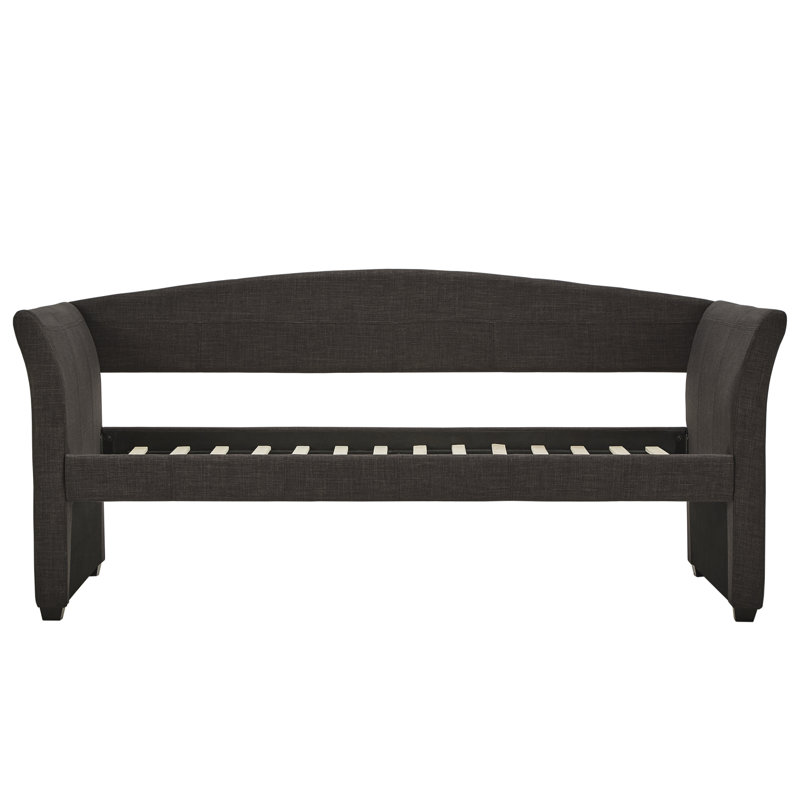 Upholstered Daybed, Dark Gray Linen