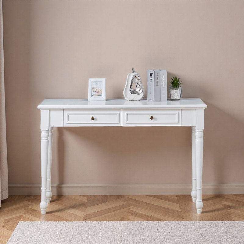 Bureau de 13,77 pouces de profondeur American-style, H 29,92 po x l 47,24 po x P 13,77 po, Blanc