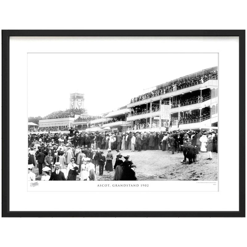 Ascot, Grandstand 1902 - Single Picture Frame Print, 28cm H X 36cm W x 2cm D