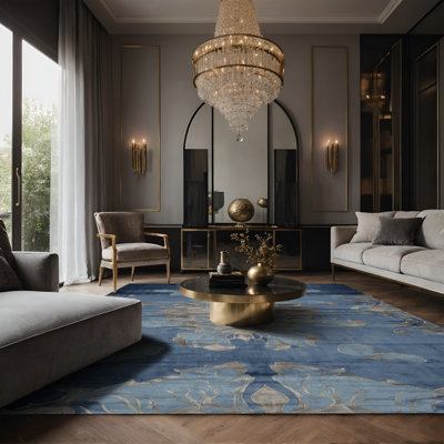 Tapis gris soyeux et moelleux