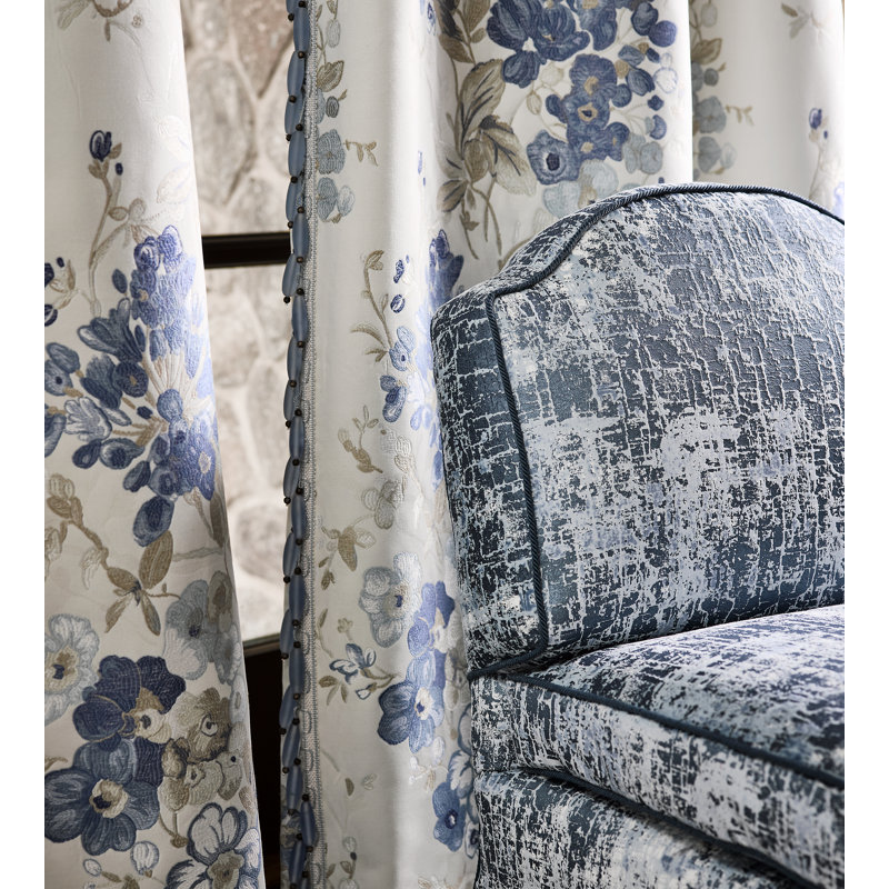 Calabria Antonella Lampas Fabric, Blossom