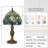 Peacock Stained Glass Table Lamp