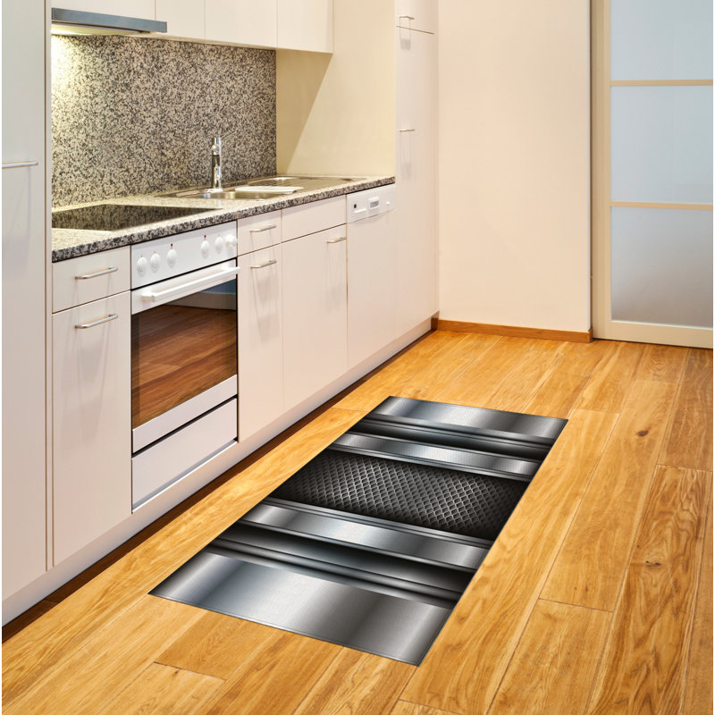 Gray High Density Long Fiber Poly Threads Decorative Area Rug Carpet, Rectangle 2'7" x 5'