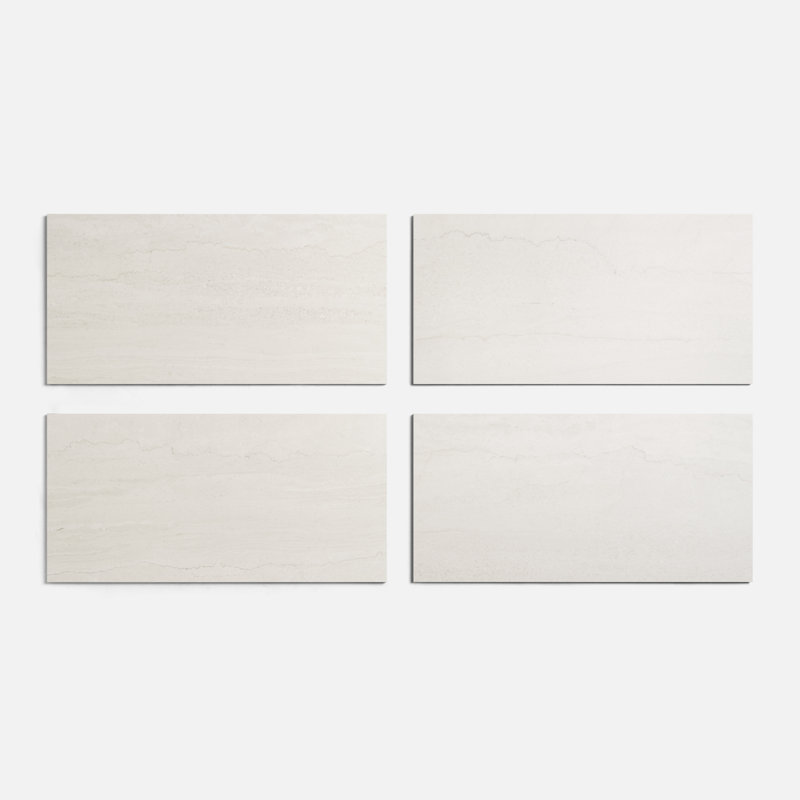 Treveso 12x24 Matte Limestone Look Porcelain Tile, White