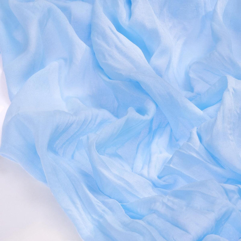 Chemin de table en étamine Cheesecloth, L 35 po x l 120 po, Bleu