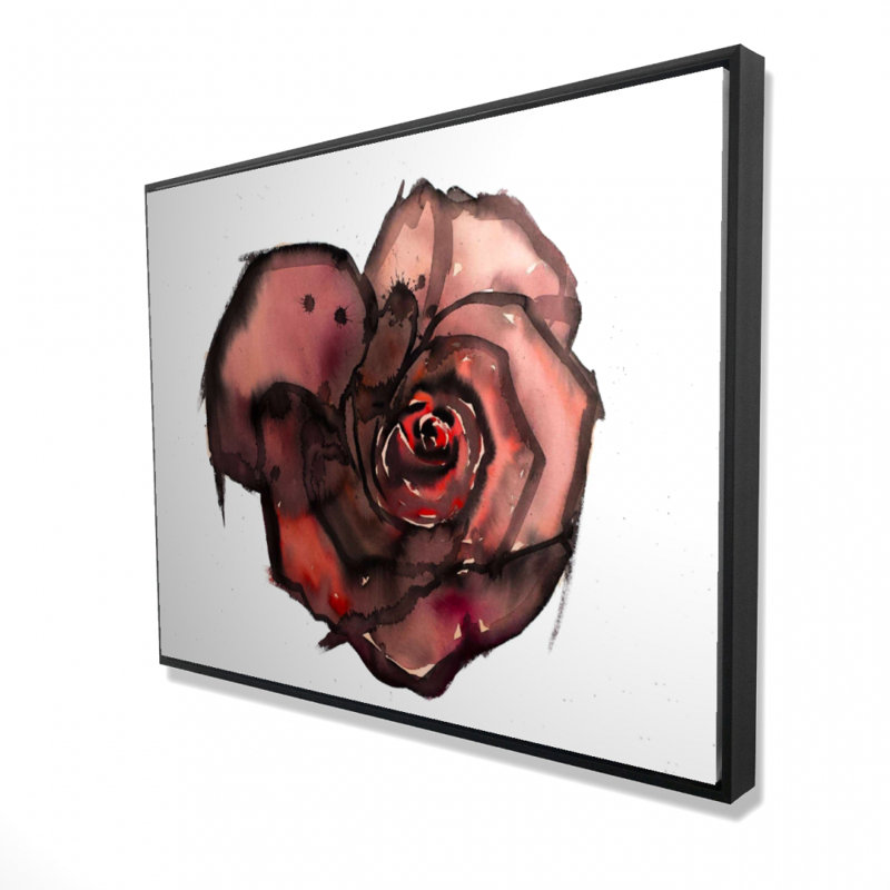 Dark Rose Print On Canvas