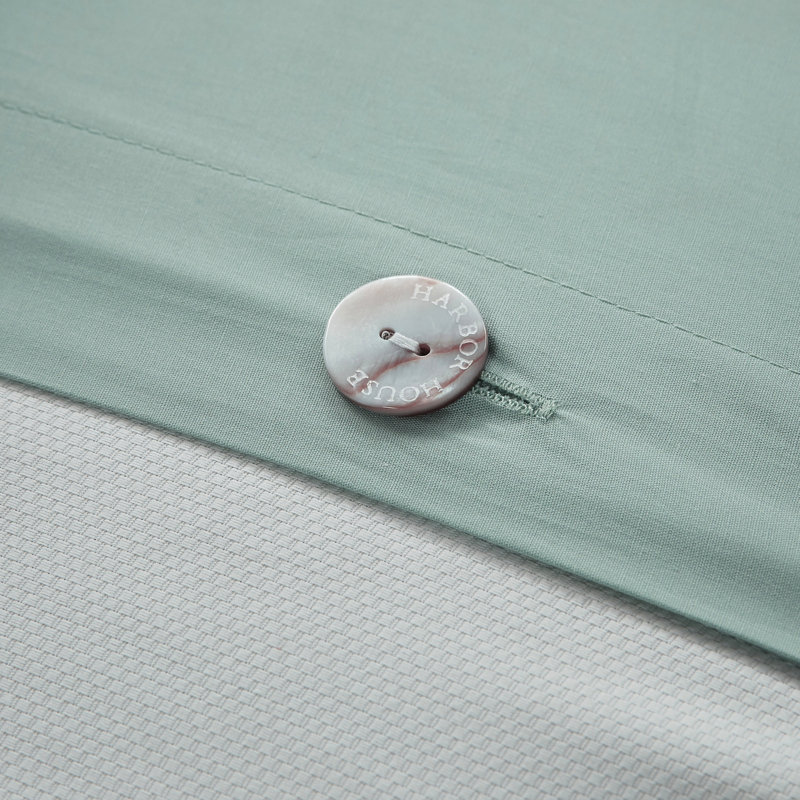 Housse de couette pour lit double / grand lit - 100% coton avec broderie corail enchanteur et bordure attrayante
