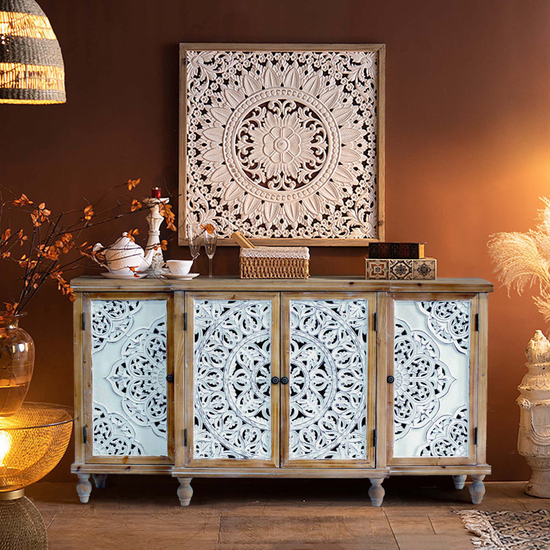 Anayeli Accent Cabinet, Natural Wood