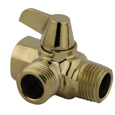 Made to Match Solid Brass Flow Diverter, Polished Brass