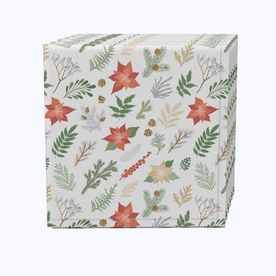 Danelly Cotton Twill Floral Square Napkin