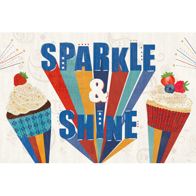 «Sparkle and Shine I», art textuel sur toile tendue