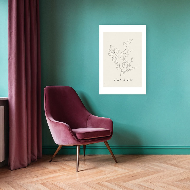 Lignée de feuilles, délicate, élégante et minimaliste, impression d'art mural représentant une plante naturelle