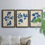 Indigo Leaf Study IV - Ensemble de 3 peintures sur toile encadrées-1060990524-1060990526