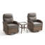 Ensemble 3 pièces de chaises pivotantes en osier de 6 po avec table d'appoint Alakai-1419888604-1537478009