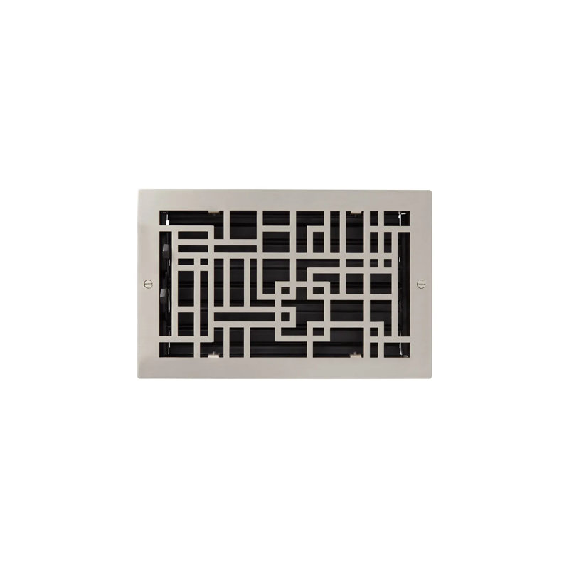 Registre de plancher en acier Baer, Nickel brossé, 6 po x 10 po