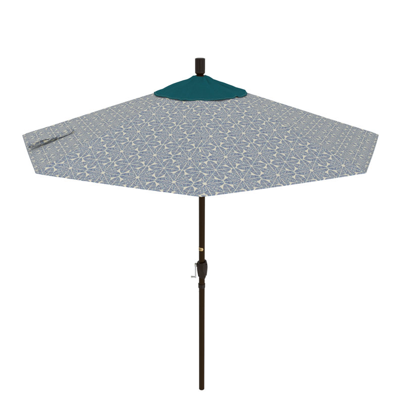 Parasol de marché 9 pi Junerose, Palmier azur - Pacifica Premium