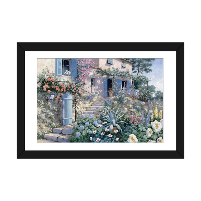 « escaliers to », reproduction sur toile, Blanc, Papier d'art encadré noir, H 16 po x l 24 po x P 1 po