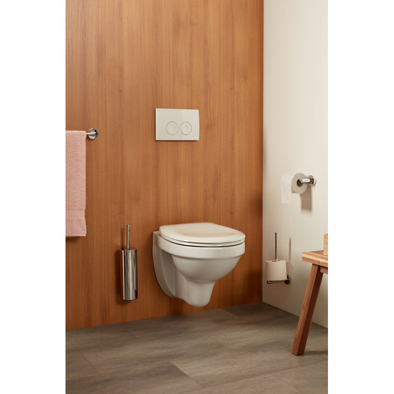 Haceka Cosmos toilet brush in matt black, Chrome