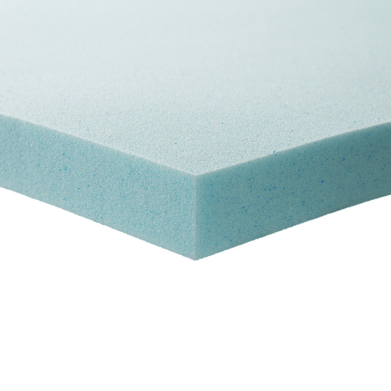 Full Blue Memory Foam Mattress Topper with Cooling Gel